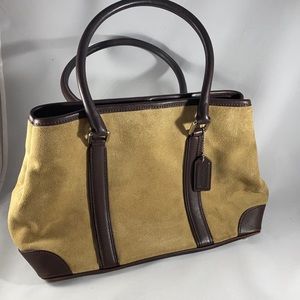 Vintage Suede Coach Bag